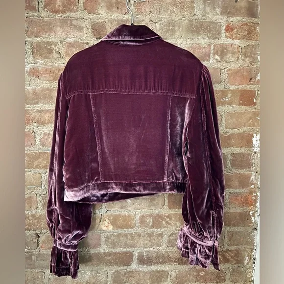 Cinq à Sept Dillon Cropped Velvet Jacket - Picture 5 of 11